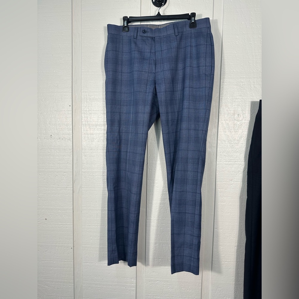 Klein Men's X-Fit Slim-Fit Blue Dress Pants Size 34 X 30 NWT